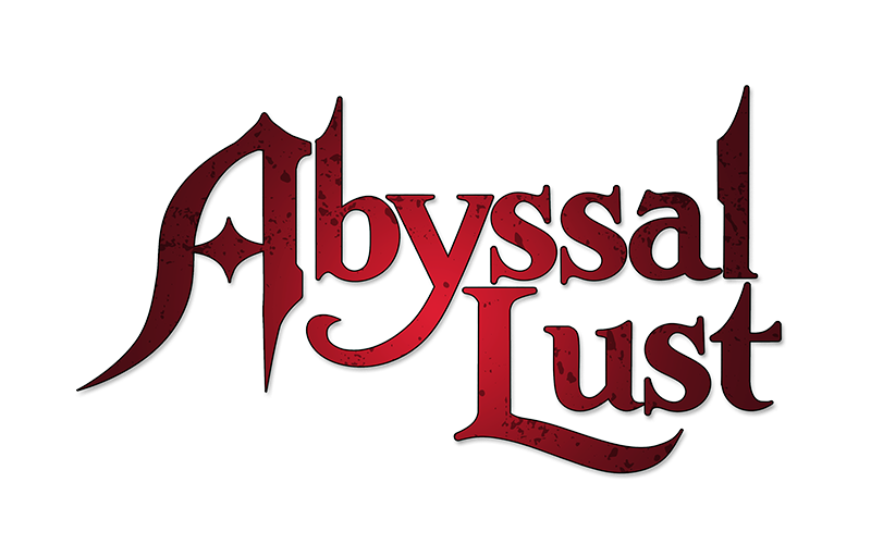 Abyssal Lust official red-and-white title logo