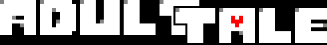 ADULTTALE official pixel-art wordmark with a red heart